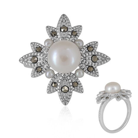 Süßwasserzuchtperlen-Silberring