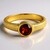 Bague en argent et Grenat d'Inde (MONOSONO COLLECTION)