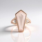 Bague en argent et Quartz rose