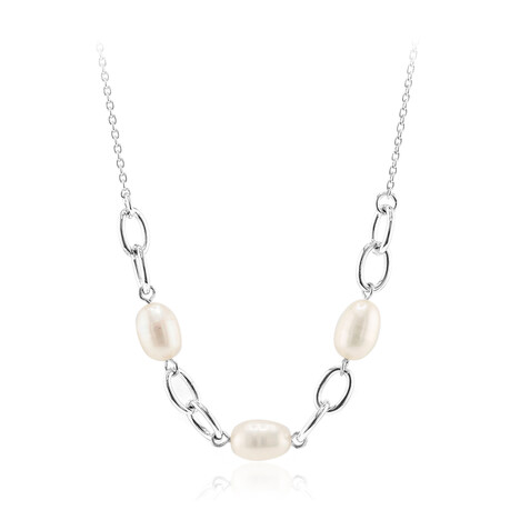 Collar en plata con Perla blanca Freshwater