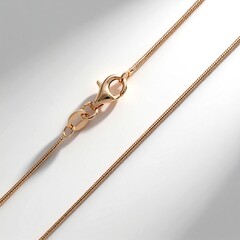 Catenina a serpente in argento 925 placcato oro rosa - 80 cm - 6,7 g