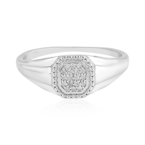 I2 (I) Diamant-Herren-Silberring