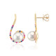 Boucles d'oreilles en or et Perle blanche des mers du sud (Michelle Albala)