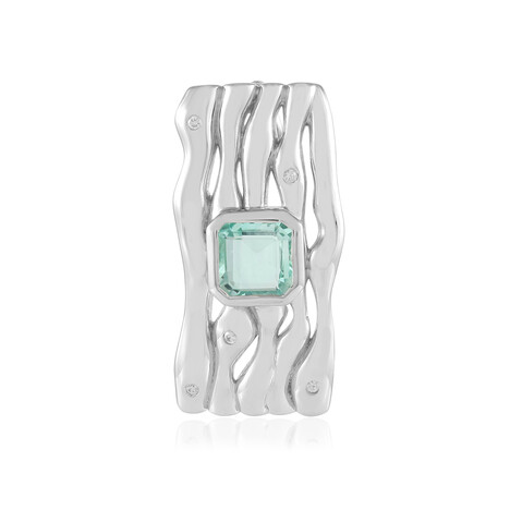 Paraibafarbener Smaragd-Silberanhänger (SAELOCANA)