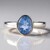 Bague en argent et Fluorite à couleur changeante