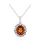 Collana in argento con Quarzo Mistico Arancione