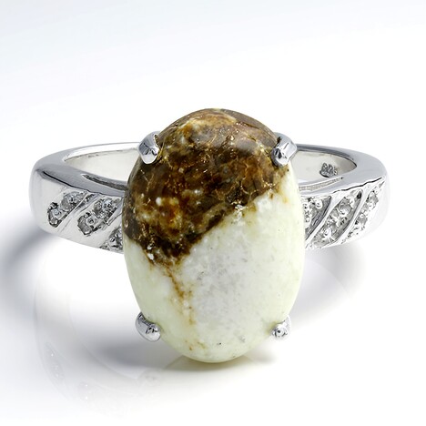 Anello in argento con Magnesite