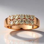 Anello in oro con Diamante Rose de France SI1 di Argyle (Annette)