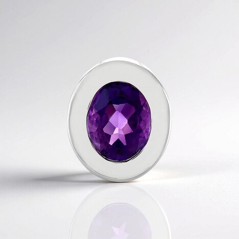Ciondolo in argento con Ametista (MONOSONO COLLECTION)