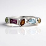 Anello in argento con Topazio Blu Cielo