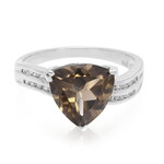 Rauchquarz-Silberring