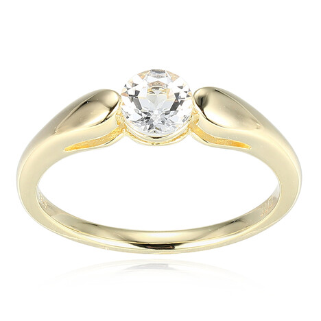 Weißer Topas-Silberring