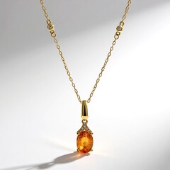 Collana in oro con Spessartina