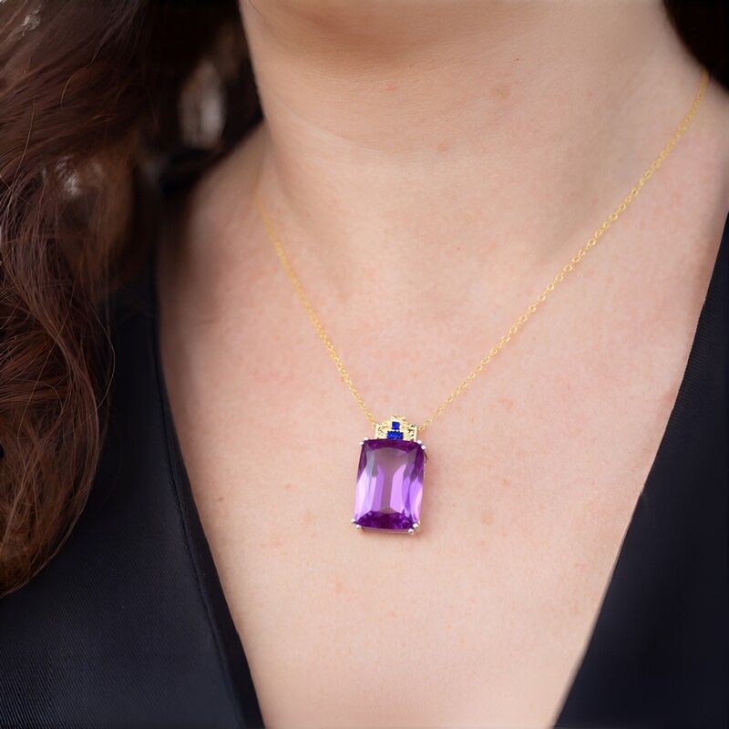 Collier en argent et Améthyste (Gems en Vogue)