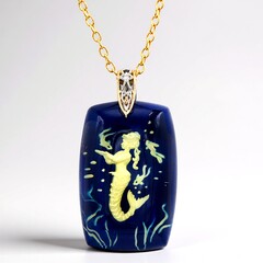 Collana in argento con Ambra Blu (Gems en Vogue)
