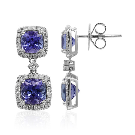 Pendientes en oro con Tanzanita AAA (CIRARI)