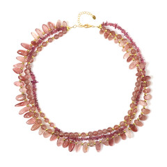 Collana in argento con Quarzo Fragola (Riya)