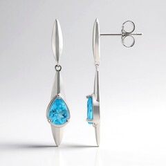 Orecchini in argento con Apatite Blu (de Melo Essence)
