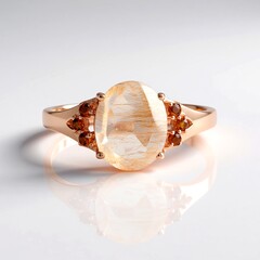 Anello in argento con Quarzo Rutilato Ramato