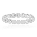 Zilveren ring met witte topaasstenen