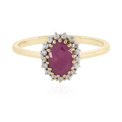 Anillo en oro con Rubí