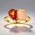 Anello in argento con Quarzo Mistico Arancione