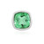 Colgante en plata con Cuarzo verde esmeralda (MONOSONO COLLECTION)
