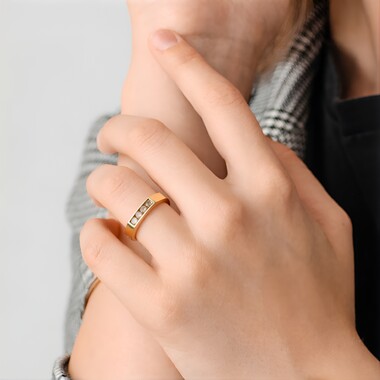 Bague en or et Diamant champagne I2 (de Melo Gold)