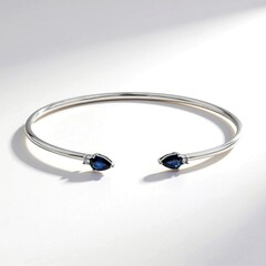Bracciale in oro con Zaffiro Ceylon Blu
