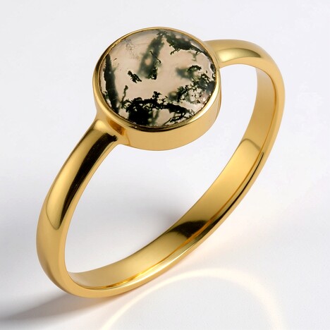 Anello in argento con Agata Muschiata