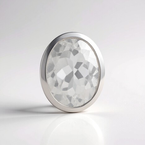 Pendentif en argent et Quartz blanc (MONOSONO COLLECTION)