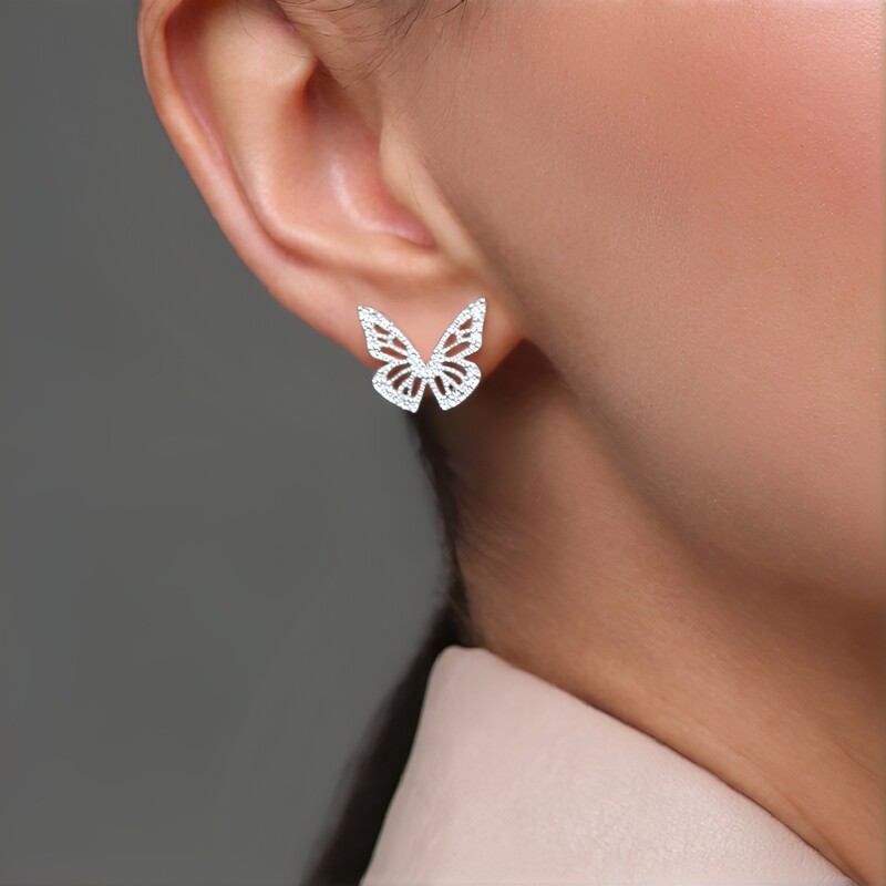 Pendientes en plata con Zircón