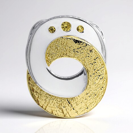 Pendentif en argent et Saphir jaune (MONOSONO COLLECTION)
