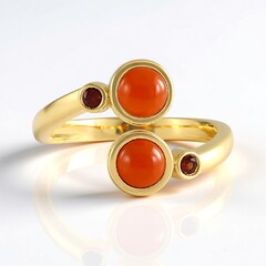 Anello in argento con Corniola (KM by Juwelo)