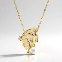 Collana in argento con Perla d'Acqua Dolce Bianca