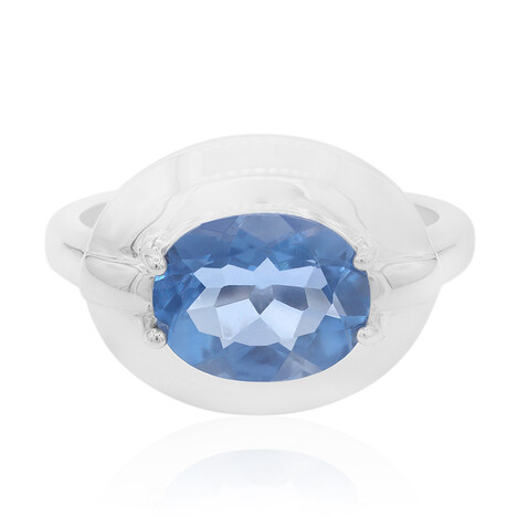 Anillo en plata con Fluorita de color cambiante