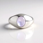 Anello in argento con Pietra di Luna Argentata