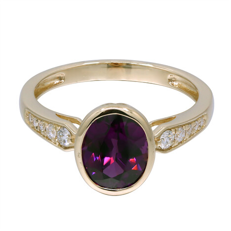 Gouden ring met een rhodliet (CIRARI)