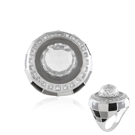 Anillo en plata con Cuarzo blanco (Adela Silber)