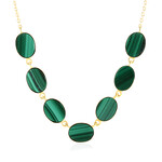 Malachit-Silbercollier