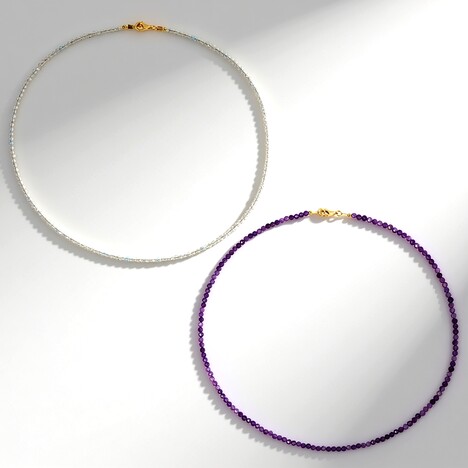 Collana in argento con Ametista Zambiana