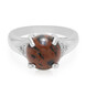 Bague en argent et Obsidienne acajou