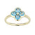 Zilveren ring met Londen-blauwe topaasstenen (Adela Silber)
