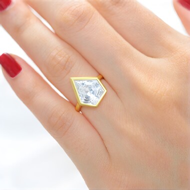 Anello in argento con Quarzo Bianco (MONOSONO COLLECTION)