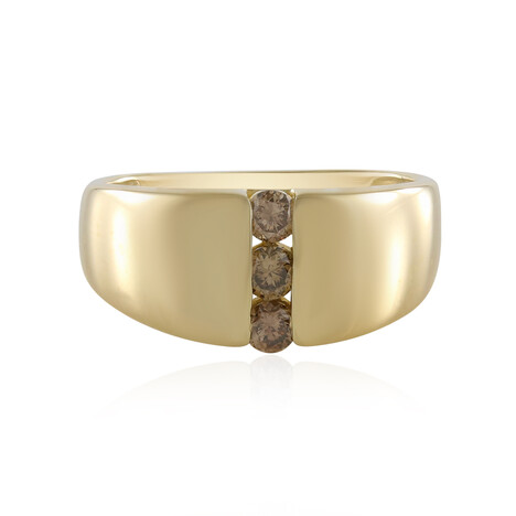 9K I2 Champagne Diamond Gold Ring (de Melo Gold)