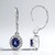 Boucles d'oreilles en or et Saphir bleu de Ceylan