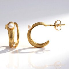 Orecchini in argento con Perla di Acqua Dolce (Joias do Paraíso)