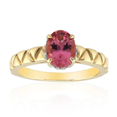 Kalifornischer Pinkfarbener Turmalin-Goldring (Remy Rotenier)