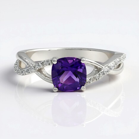 Anello in argento con Ametista Boliviana