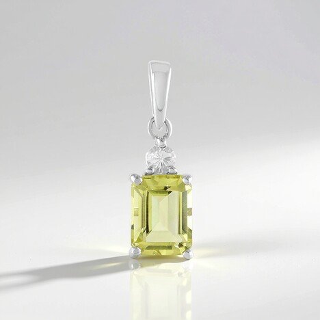 Ciondolo in argento con Quarzo Ouro Verde